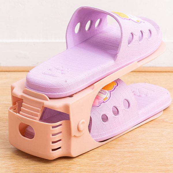 

adjustable shoe organizer shoe rack storage double layers rack holder space saving simple cabinet shoe hanger shoes shelf home tools vt1903