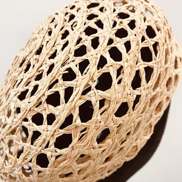 

новые модная летняя женщина берет клош плетеной вс hat регулируемой девочки солома берет sun beach cap дама французского стиль папирус берет, Blue;gray