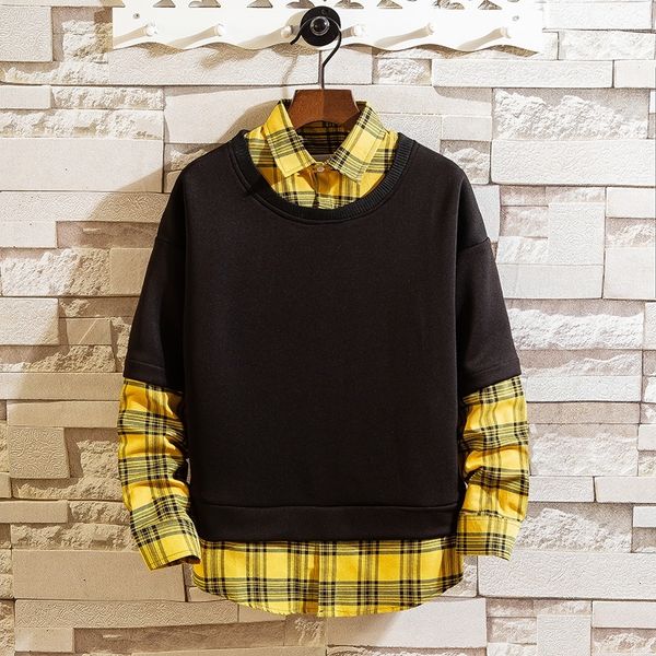 

2021 new autumn spring fashion oversized male tshirt parts long sleeve the neck shirt for man t qaef, White;black