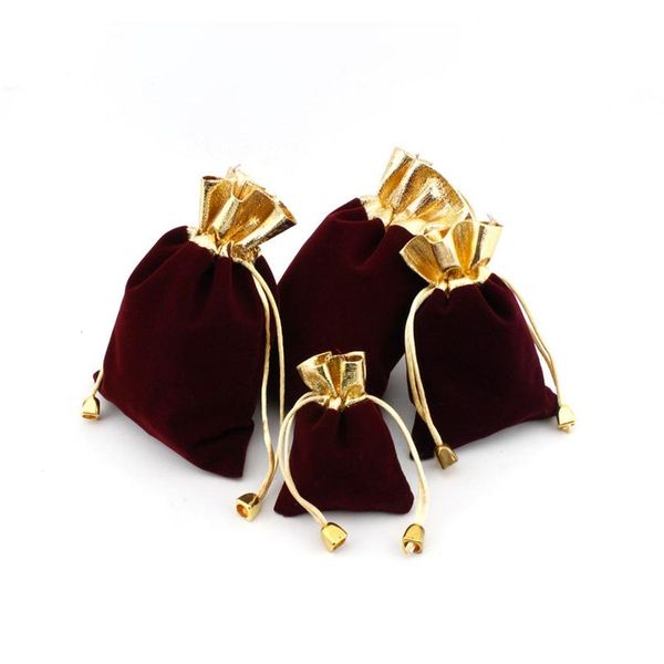 

elegant velvet pouches lint bag flannelette jewlery pouches charpie motarium cotton flannel gilt-edged velvet bag 5 sqcenl