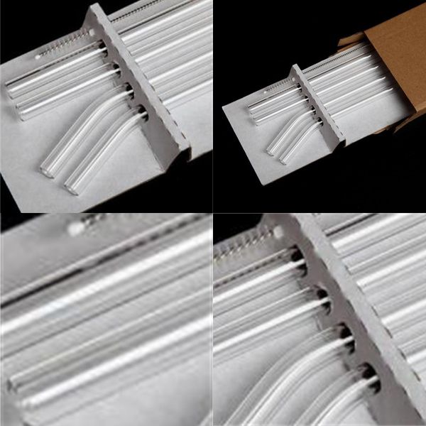 

resist heat straws sets restaurant transparent glass straw catering industry use convenient drinks tubularis eco friendly 5 8xc l1
