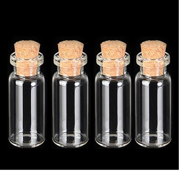 

4pcs/lot 10ml mini glass bottle vials empty sample jars with cork ser glass bottle message vial weddings wis jllstr