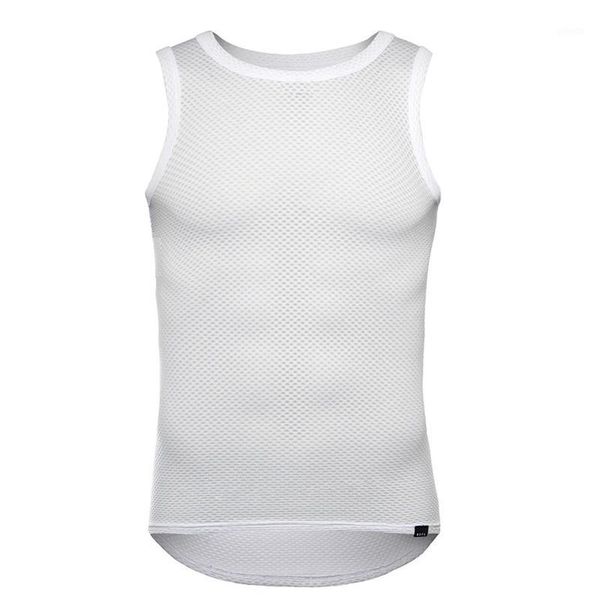 

racing jackets 2021 fashion solid color sleeveless cycling base layer men summer breathing polyester fabric underwear pure white black1, Black;red