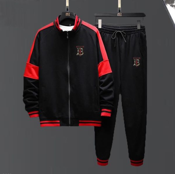 

2020 spring and autumn men's clothing brand fashion clothing slim master fashion lapel printed zipper casual suit, Gray