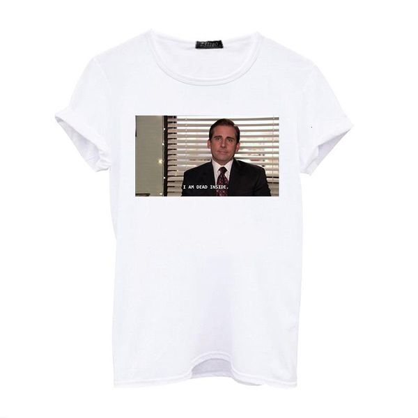 

summer t shirts women i am dead funny t-shirt office michael scott t-shirt tumblr grunge fashion casual t-shirt, White