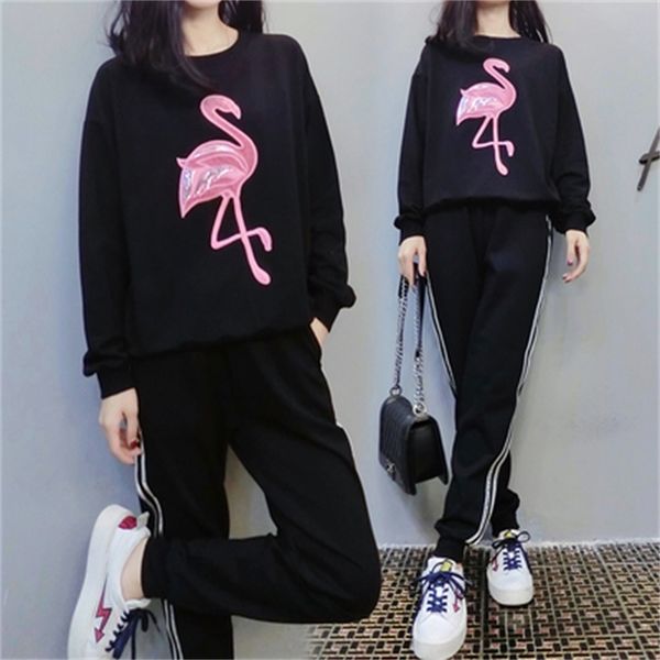 

casual two pieces and plus size trousers long korean sleeve of women's clothing whkv, White