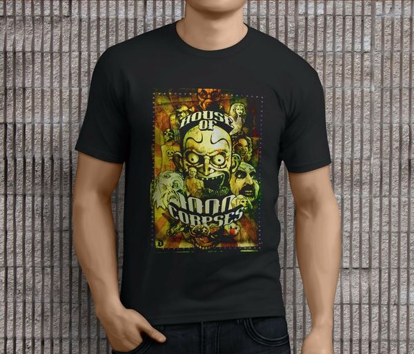 

new popular house of 1000 corpses rob zombie men's black s 3xl 3d men plus size cotton tee hoodie designers t shirts sweatshirt