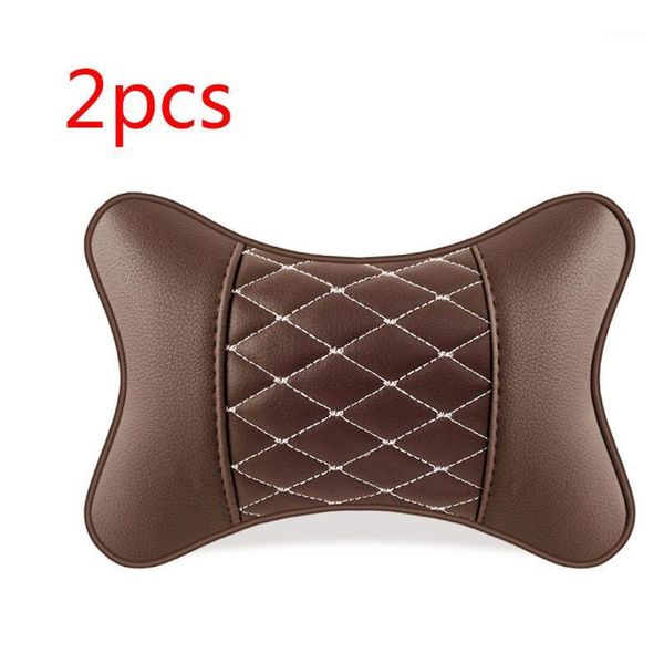 

2pcs artificial leather car pillow protection neck car headrest comfortable 270e1