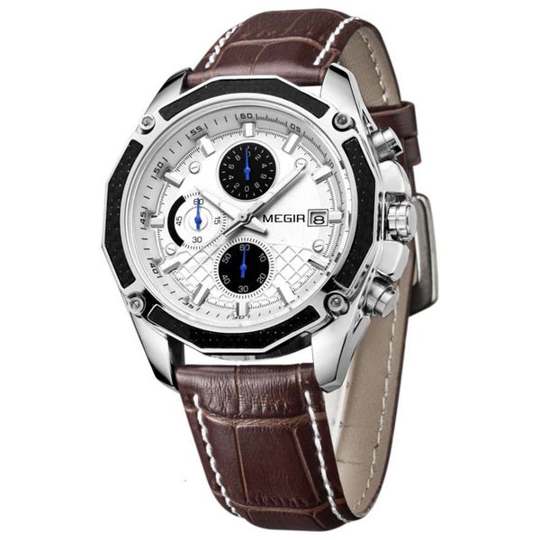 

multi megger megir men's function watch sports new men's watch 2015, Slivery;brown