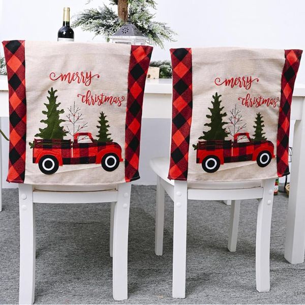 

1pc/2pc christmas chairies cover santa claus kitchen table chair covers christmas holiday party home decoration navidad dropship