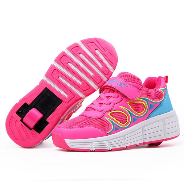 

girls glowing jazzy kids 2019 junior boys sneakers roller skates with one wheel children sport luminous casual shoes, Black