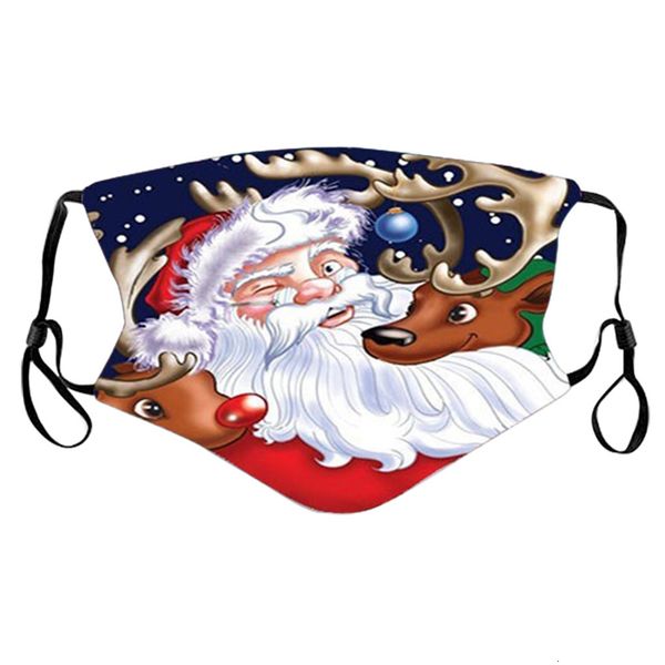 

dhl christmas santa claus 3d 50pcs digital printing face dustproof ice silk washable party maskoutletyuuj