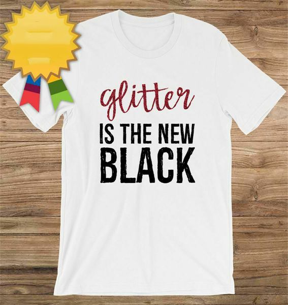 

glitter is the new black customizable personalized gift for tee t-shirt confortable tee shirt sport hooded sweatshirt hoodie
