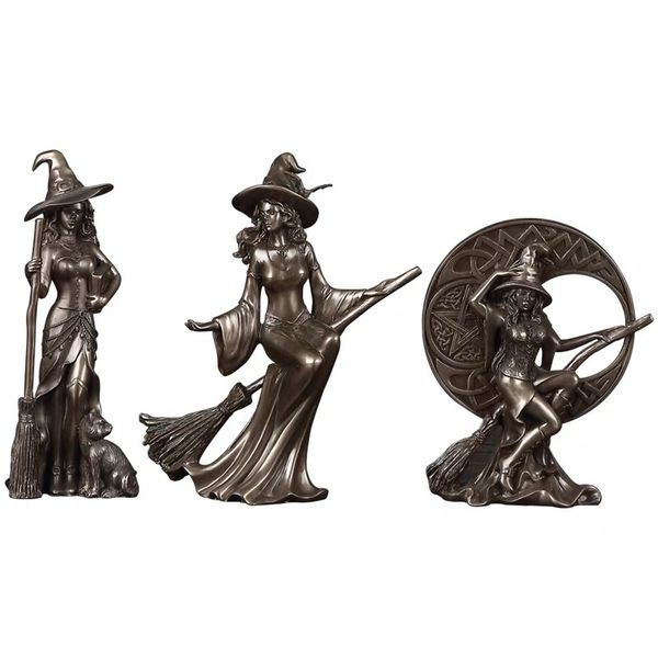 

mgt] europe and the united states retro creative modern minimalist home accessories personality witch craft ornaments statue 1007