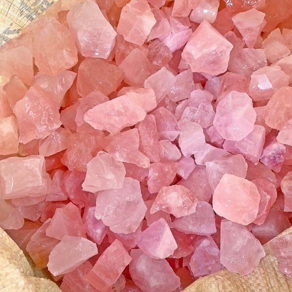 

10 set 200g natural raw pink rose quartz crystal rough stone specimen for tumbling, polishing, wicca & reiki crystal healing hope11