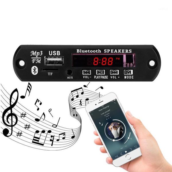 

mp3 wireless bluetooth car audio receiver decoder module usb 3.5 mm aux tf fm radio player music mp3 wma 5v 12v decoders board1