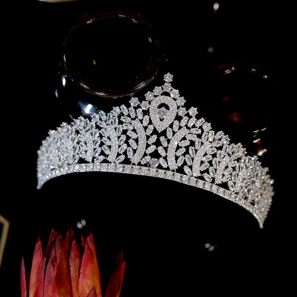 

new european style wedding tiara and crown women's headband bridal hair accessories wedding party jewelry headpieces, Silver