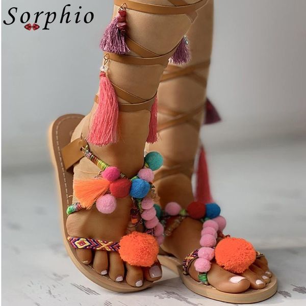 

sorphio summer trendy rome flat elegant beach sandals 2021 casual low heel sandals women mid-calf gladiator shoes woman, Black
