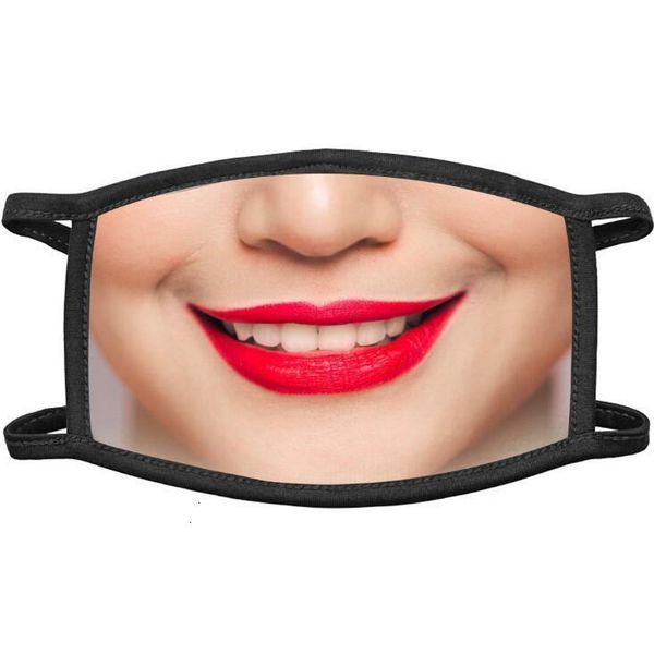 

expression 3d face printing funny human fashion respirator dustproof cotton masks adjustable washable reusable mask bwf785