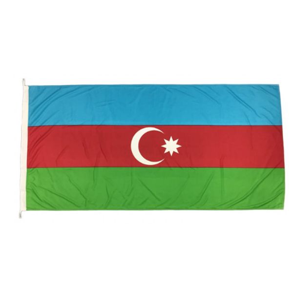 Bandeiras barato Azerbaijão National Hot Vendas Flags alta qualidade 3x5ft Digital Printing País Fazendo Da China