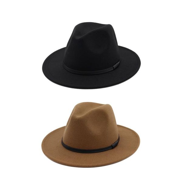 

hat for women wool felt wide brim hat vintage jazz couple cap winter, Blue;gray