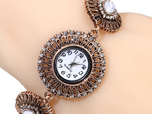 

SUNSPICE MS Morocco Vintage Round Wrist Watch Charm Bracelet For Women Hollow Metal Chain Turkish Design11