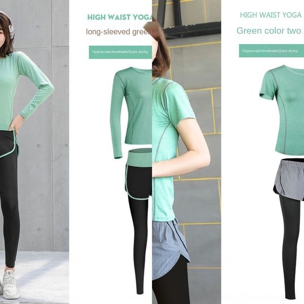 

q6cgg длинная повседневные спортивный костюм женских осени 2020 новые корейские длинные брюки две одежды йога одежда плотно износ моды случа, Gray