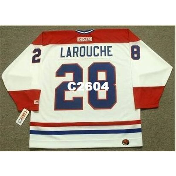 

men #28 pierre larouche montreal canadiens 1978 ccm retro hockey jersey or custom any name or number retro jersey, Black
