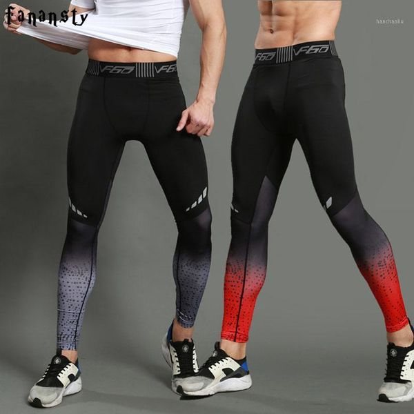 

running pants compression men sports tights bodybuilding jogging leggings fitness gym clothing sport trousers1, Black;blue