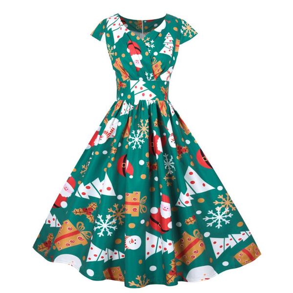 

winter christmas 2020 dresses women 1950s housewife evening party prom dress vintage robe swing party dress long sleeve casual, White;black