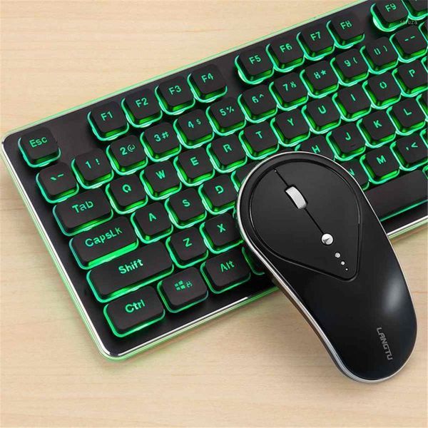 

keyboard mouse combos 2.4g wireless led light backlit silent + lapcomputer1
