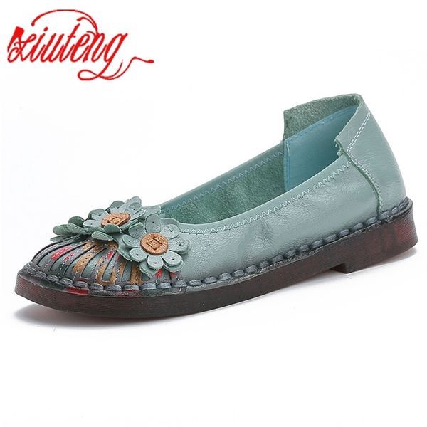 

xiuteng summer ladies fashion brand women shoes elegant comfort woman's casual ol office shoes leisure genuine leather shoe lj200812, Black