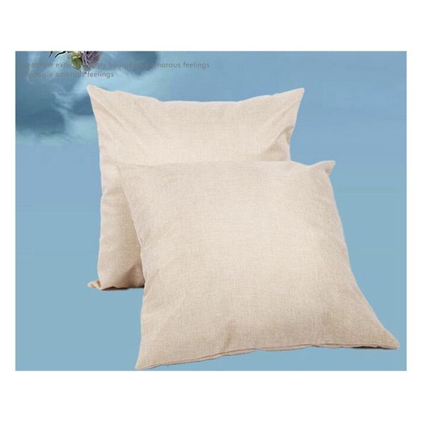 

40*40cm sublimation pillowcase heat transfer printing double side pillow covers blank linen pillow cushion yya529