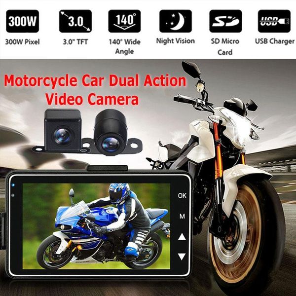 

vehemo 3 inch lcd screen video recorder motorcycle driving recorder durable car dvr tachograph hd clarity automobile