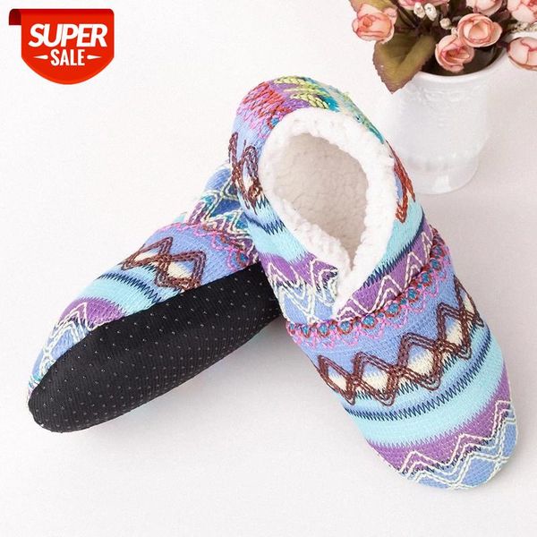 

slippers women 2020 warm plush slippers polka dot woman home soft windproof female shoes furry indoor #ee9n, Black