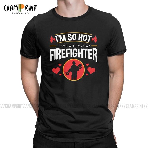 

men's firefighter wife girlfriend valentine so came with own firefighter humor plus size sport hooded sweatshirt hoodie men t shirt
