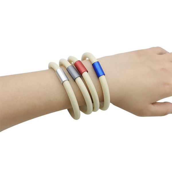 

yd&ydbz designer foam leather charm bracelet for women elasticity rubber jewelry bangle 4 colors bracelets chain decoration gift, Golden;silver