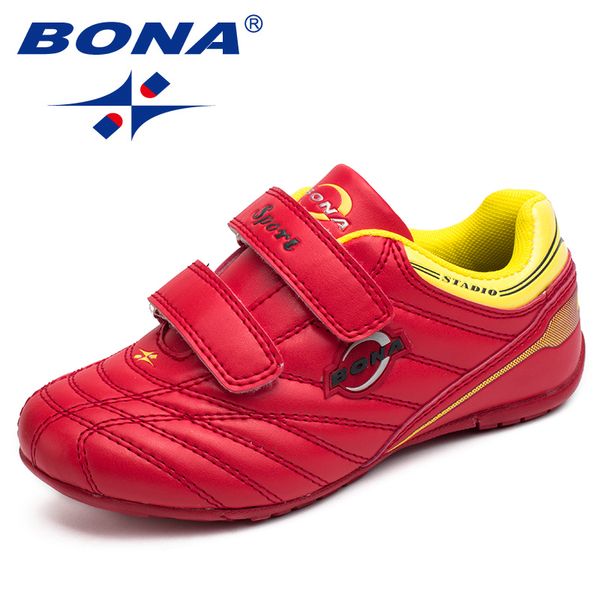 

bona new classics style children casual shoes outdoor walking jogging sneakers hook & loop boy & girl sport shoes 1006, Black;red
