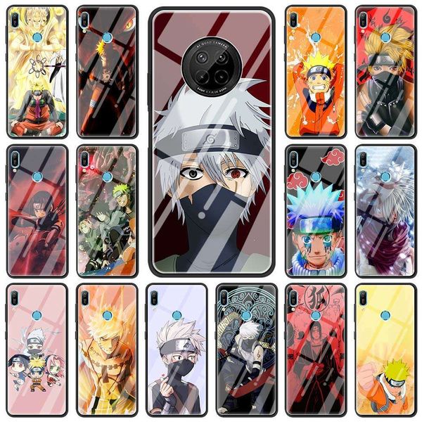 

3animated naruto kakashi mobile phone cover huawei honor 9x pro 8x 20 10 lite 30 pro + young x10 largt 5g tempered glass casecf1