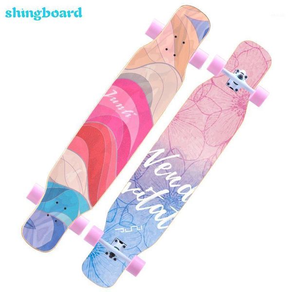 

skateboarding maple longboard road skateboard four-wheel professional mobility scooter double rocker dancing board outdoor1