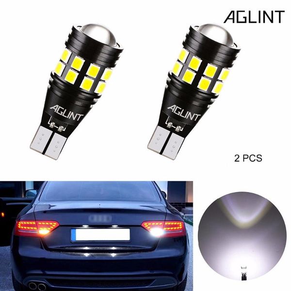 

aglint 2pcs led t15 t16 w16w автомобили лампа резервной парковки свет tail обратного свет canbus ошибка free 921 912 led white 12-24