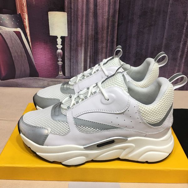 

2021 women men sneakers shoe calfskin trainer mens womens casual shoes flat outdoor retro patchwork casual sneaker with box, Black