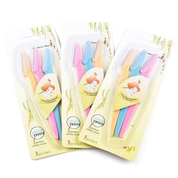 

3pcs eyebrow trimmers blades eyebrow shaping tool eyebrow knife women makeup facial tool l jllwno