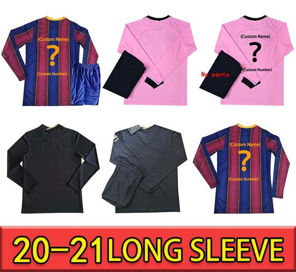 

long sleeve maillots de football shirt soccer jersey 8 a. iniesta griezmann f. de jong suarez dembele coutinho malc men+kids kit size:s-xxl, Black;yellow