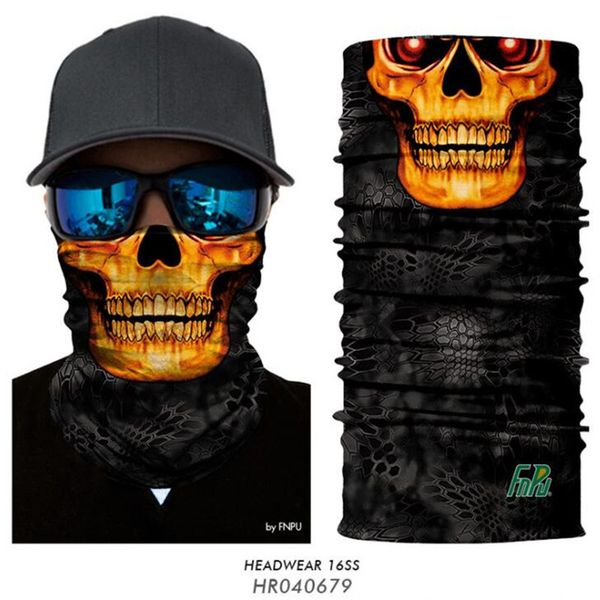 

halloween skeleton skull face mask uv protection men women magic scarves cycling camping headband bandana head scarf neck warmer, Blue;black