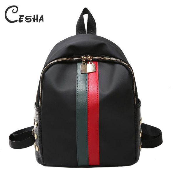 

высокого качество водонепроницаемого нейлона женщины рюкзак женских малый торговый рюкзак мода заклепка дизайн женщина сумка путешествие рюк