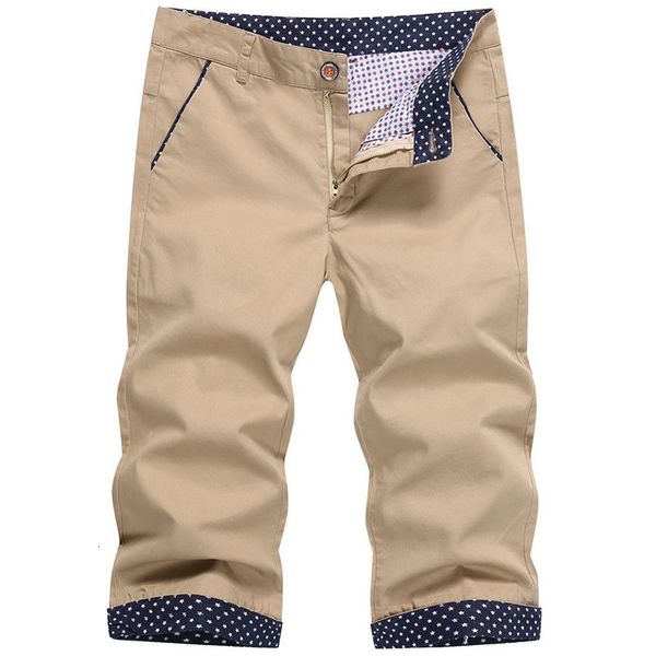 

new fashion men's shorts washed pure cotton slim youth casual versatile trend capris, White;black