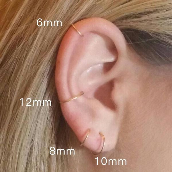 

hoop & huggie classic earrings for women,small loop ear bone earlobe piercing buckle,925 sterling silver earring party fine jewelry gifts, Golden;silver