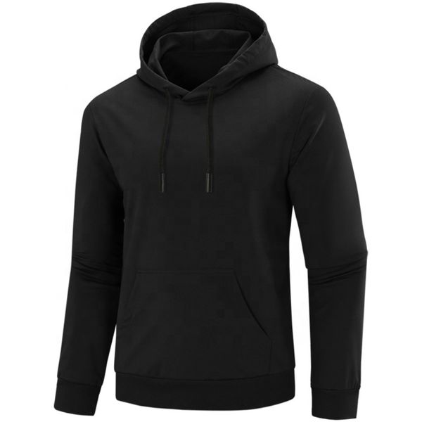 

2020 new casual streetwear men blank black hoodies