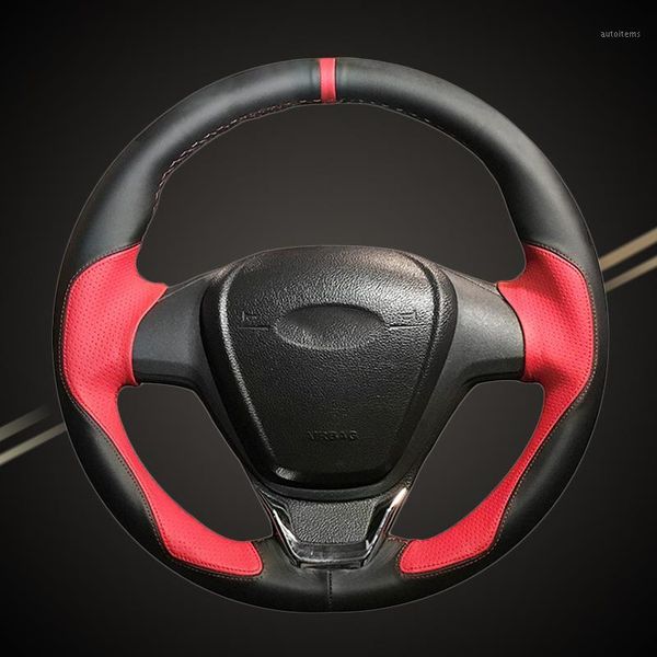 

car braid on the steering wheel cover for fiesta 2008-2013 ecosport 2013-2016 accessories auto braiding covers car-styling1